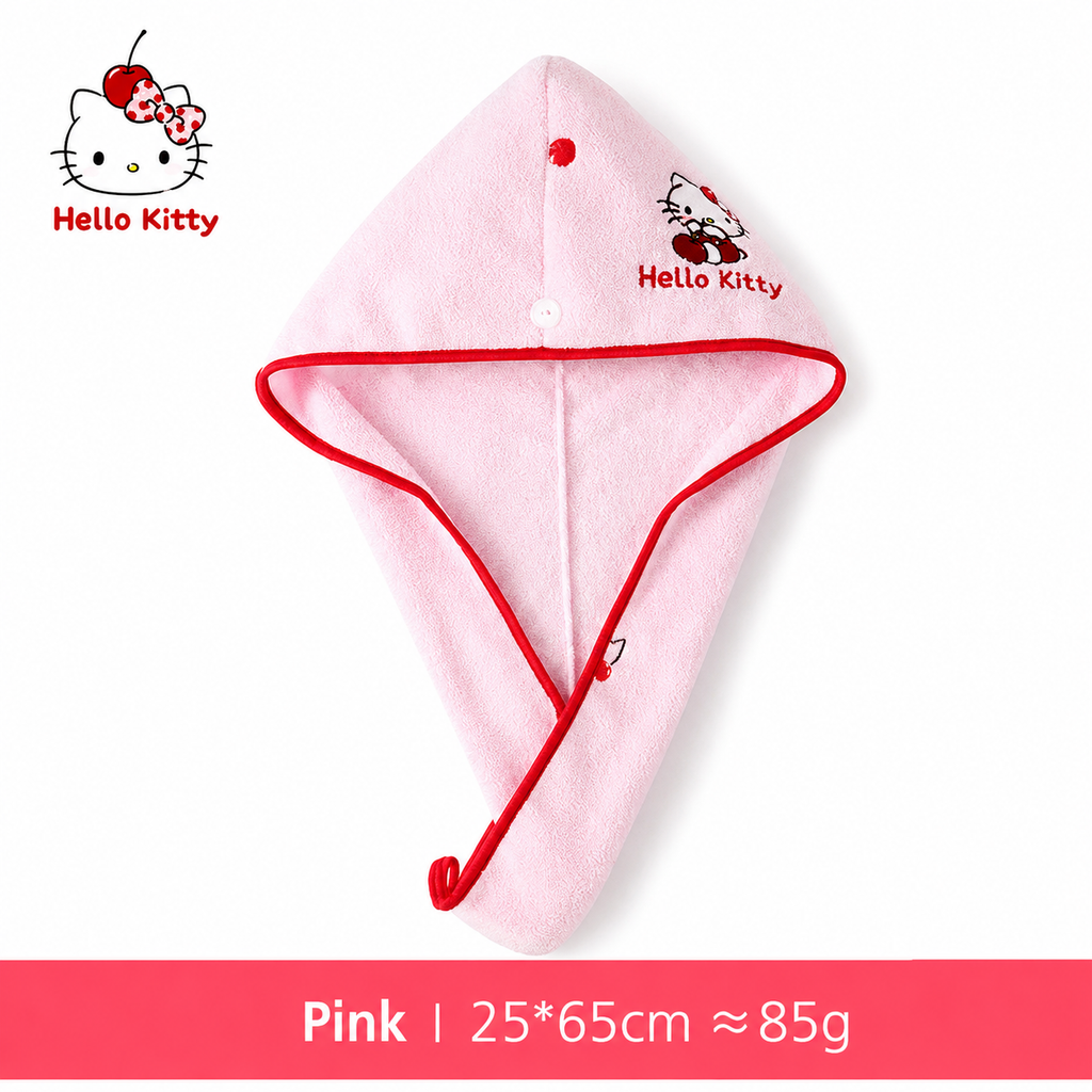 Hello kitty towel dress and hair drying cap set